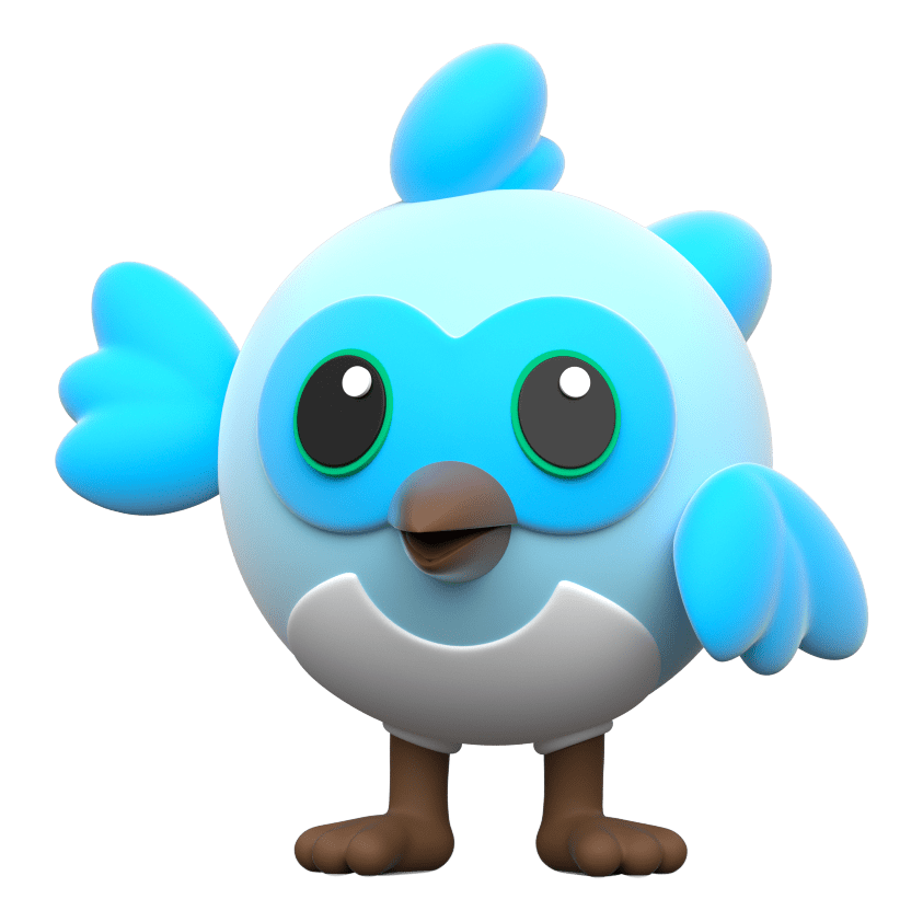 Image of Dash, the mascot of the Dart programming language.