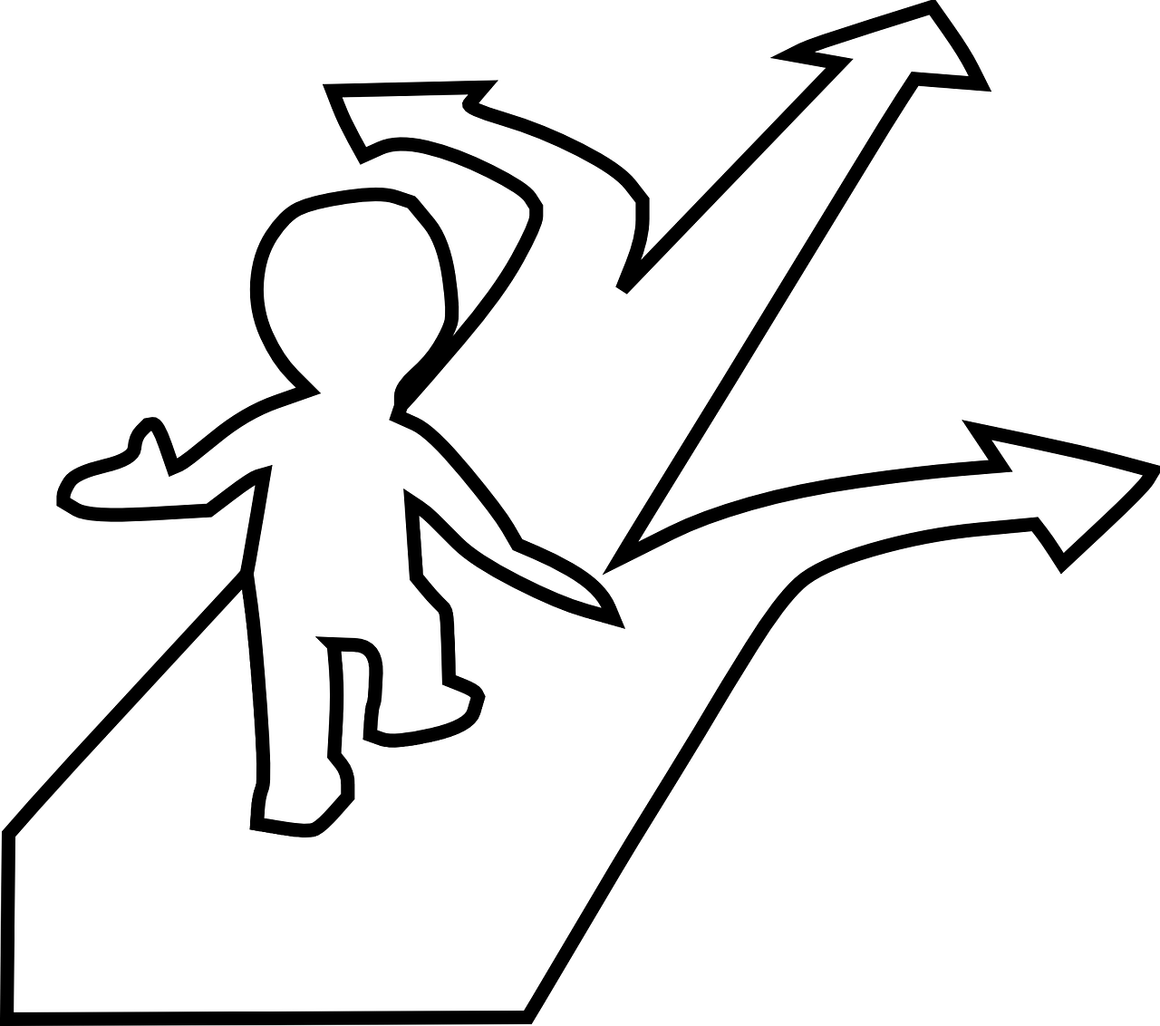 Image of person on questionable path.