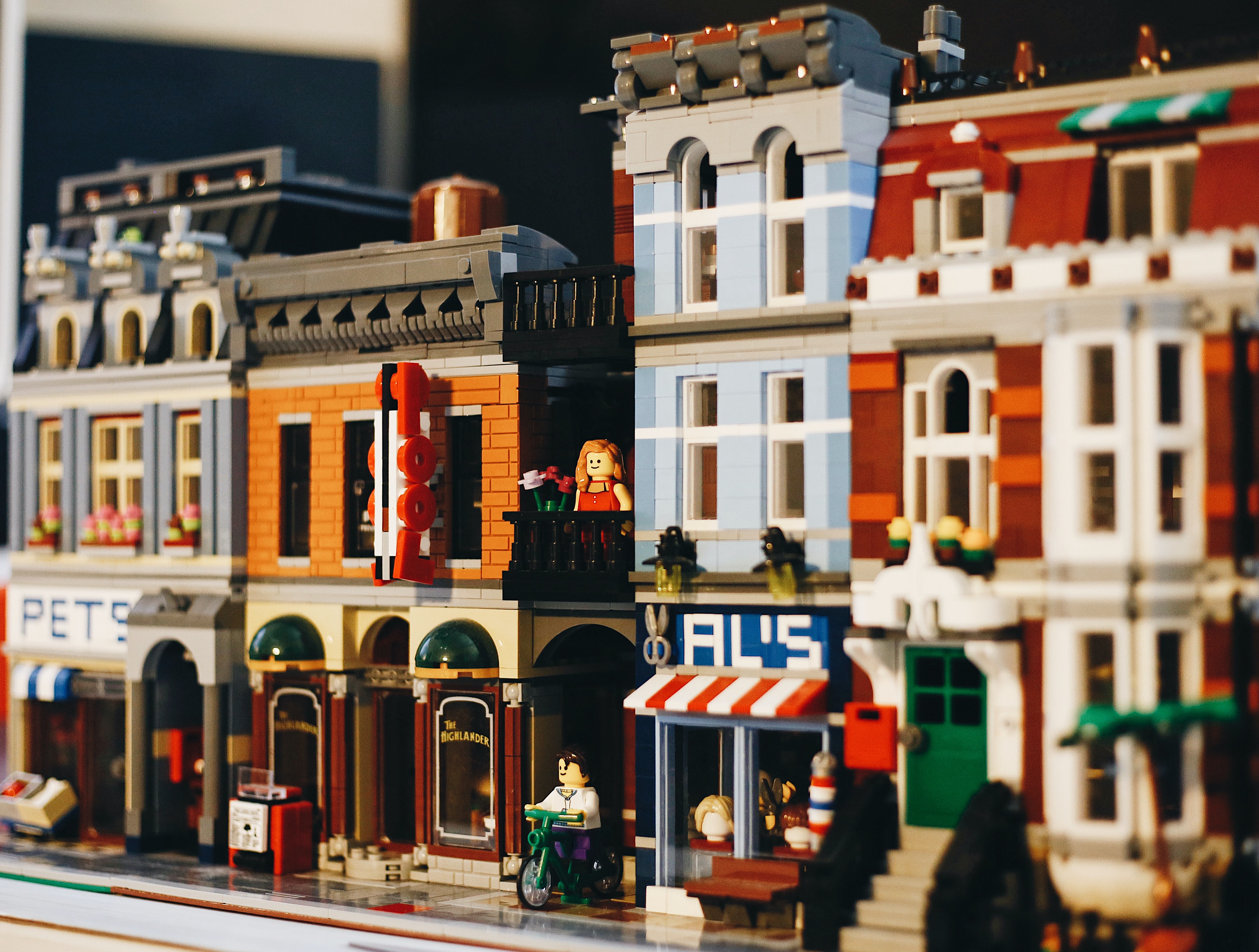 Image of row of houses built out of legos.